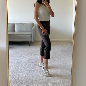 Aritzia Babaton Conan Pant (chocolate brown check)